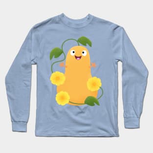 Cute happy butternut pumpkin gourd cartoon Long Sleeve T-Shirt